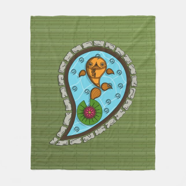 Écale la couverture en polaire de poisson d'or (Devant)
