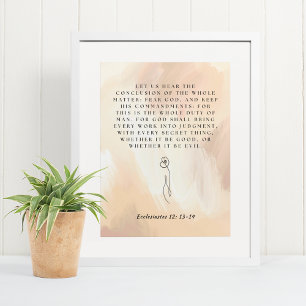 Ecclesiastes 12:13-14 KJV Poster - Personnalisable