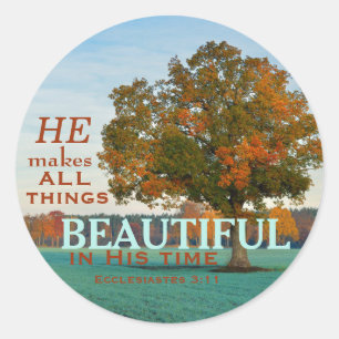 Ecclesiastes 3:11 Toutes choses beaux Stickers