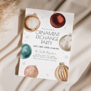 Échange d'ornement Invitation de fête de Noël