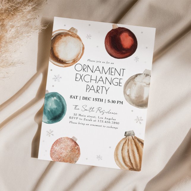 Échange d'ornement Invitation de fête de Noël (Créateur téléchargé)