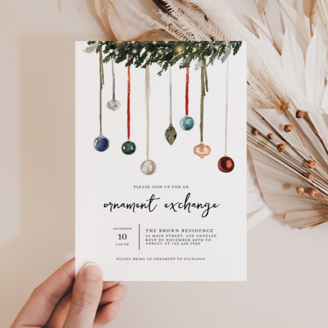 Échange d'ornement Invitation de fête de Noël (Créateur téléchargé)