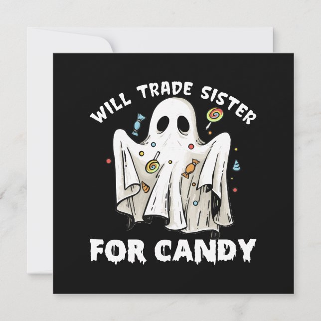 échangera sœur contre bonbons fantôme d'Halloween  (Devant)