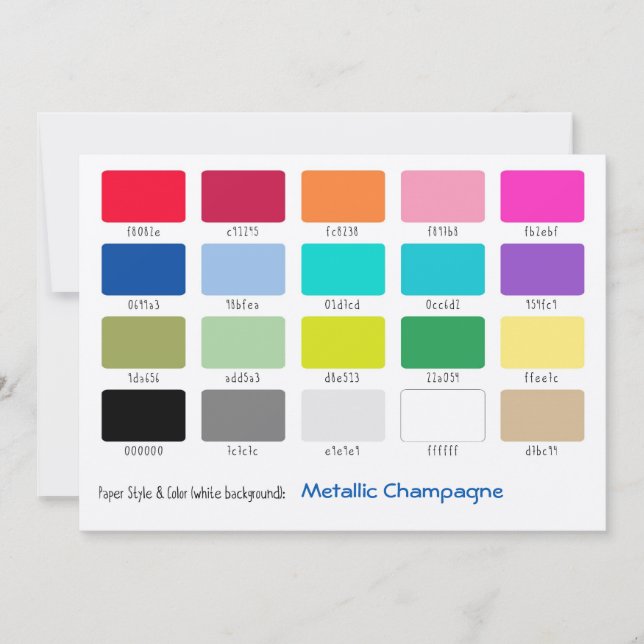 Échantillon de couleur Champagne Métallisé (Devant)