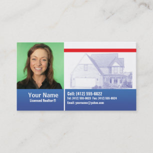 Échantillons de carte de visite d'agent immobilie