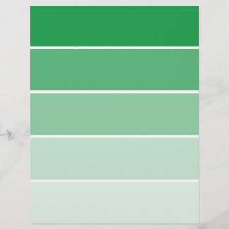Échantillons de peinture vert brillant