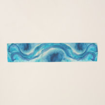 Écharpe bleu océan
