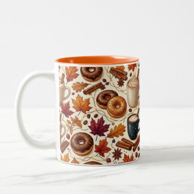 Écharpe de mug Cozy Autumn Pumpkin Spice (Gauche)