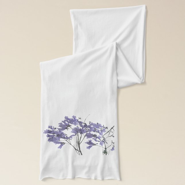 Écharpe Fleurs de Jacaranda violettes (Gauche)