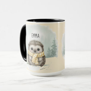 Écharpe personnalisée Mug à l'aquarelle Hérisson M