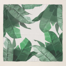Écharpe tropicale d'impression de feuille de