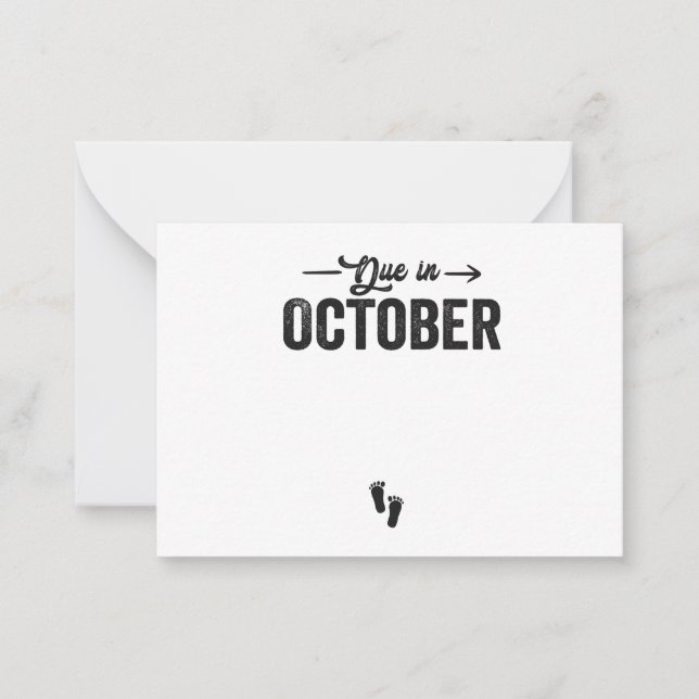 Échéance en octobre Faire-part bébé grossesse cade (Devant)