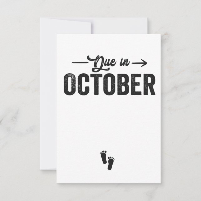 Échéance en octobre Faire-part bébé grossesse cade (Devant)