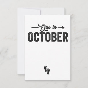 Échéance en octobre Faire-part bébé grossesse cade