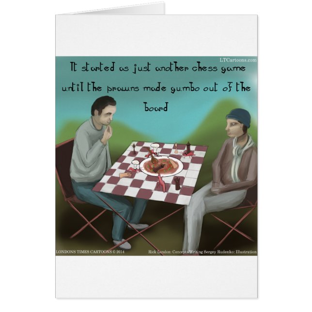 Échecs cajun bande dessinée drôle (Devant)