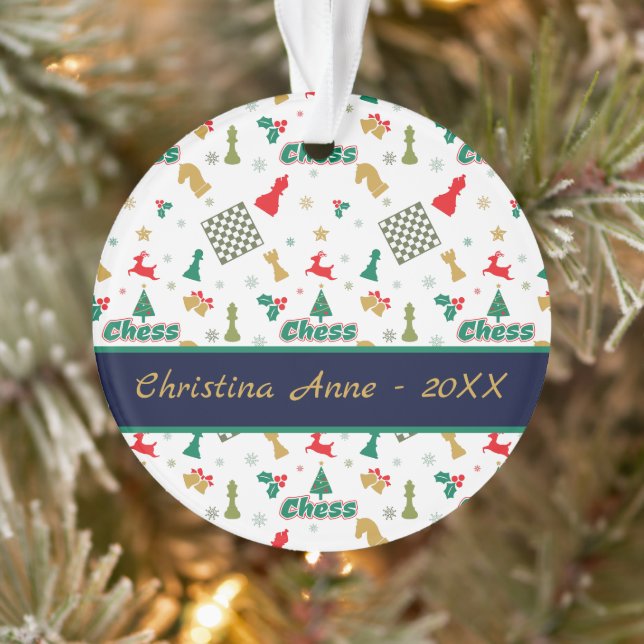 Échecs de Noël - Pièces, Arbre, Holly, Rennes (Arbre)