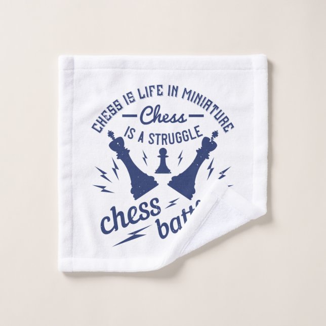 Échecs - Échecs est la vie en miniature (Gant de toilette)