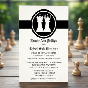 Échecs King et Queen Faire-part de mariage