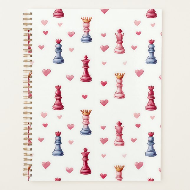 Échecs Romantiques Cœurs Saint-Valentin (Devant)