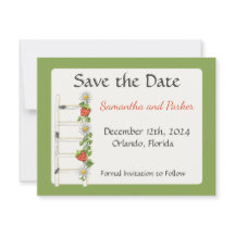 Échelle de fraises vintage Save The Date