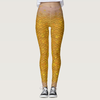 Échelle de sirène taille mixte Leggings Gold Fish 