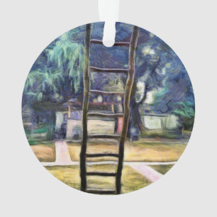 Échelle étayée contre le mur