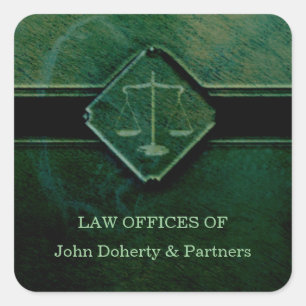 Échelles de justice - autocollant carré