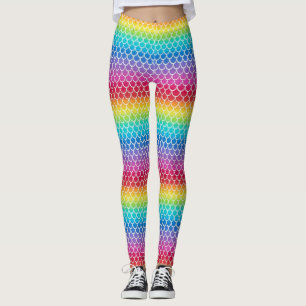 Echelles de sirène arc-en-ciel colorées Leggings