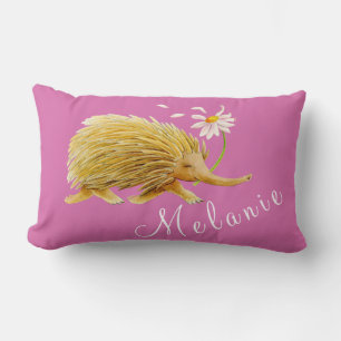 Echidna aquarelle whimsy filles nom coussin