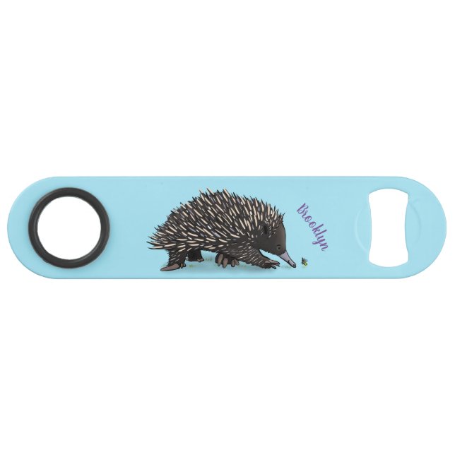 Echidna mignonne avec dessin animé d'abeille (Devant (Horizontal))