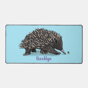 Echidna mignonne avec dessin animé d'abeille