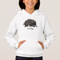 Echidna mignonne avec dessin animé d'abeille