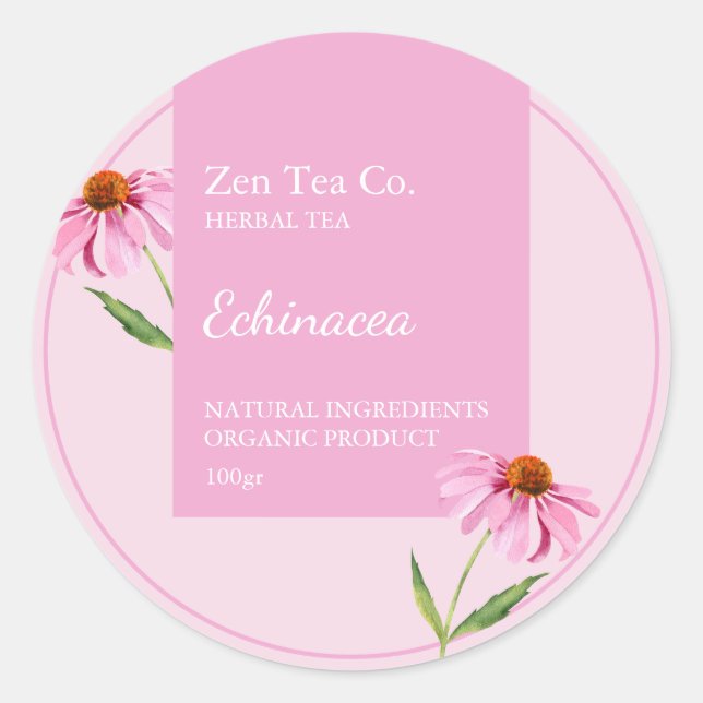 Echinacea Herbal Tea Étiquette (Devant)