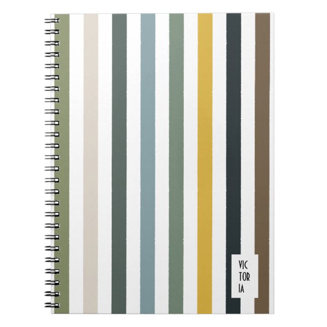 Echo Trails Blue/Green Hues Stried Journal (Devant)
