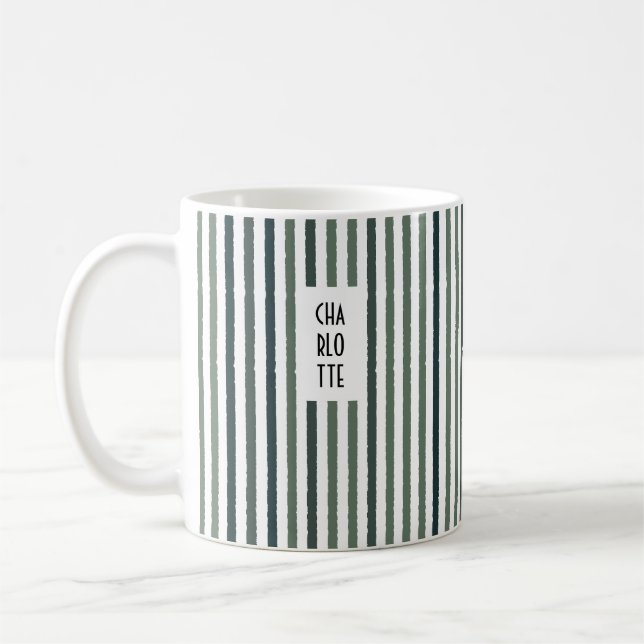 Echo Trails Nom Personnalisé Mug - Matcha Greens (Gauche)