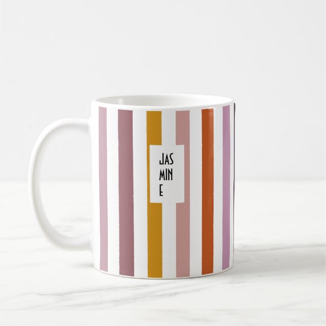 Echo Trails Nom Personnalisé Mug - teintes roses (Gauche)