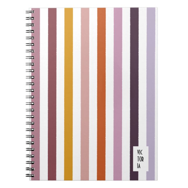 Echo Trails Pink Hues Stried Journal (Devant)