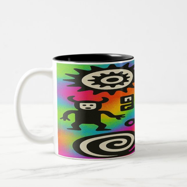 Echos anciens - Mug Petroglyph psychédélique (Gauche)