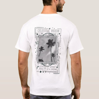 Échos Tropicaux | T-Shirt Graphique Palmier Premiu