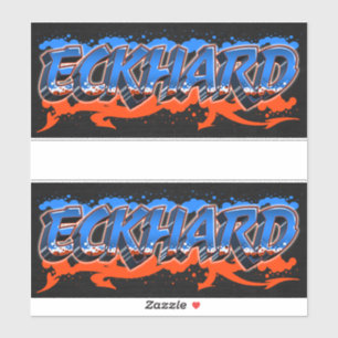 Eckhard prénom nom graffiti autocollant sticker