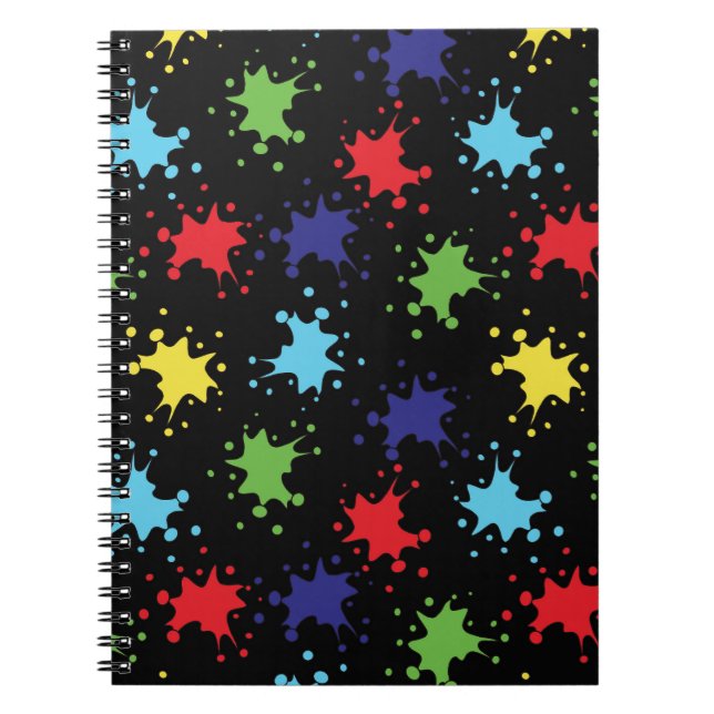 Éclaboussure de couleur : Cahier artistique à tach (Devant)