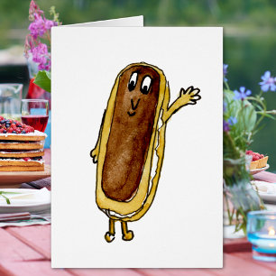 Éclair au Chocolat Drôle Carte de Bande Dessinée G