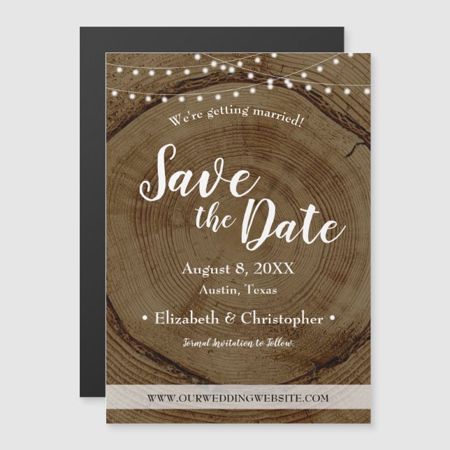 Éclairage à chaîne Mariage rustique magnétique (Devant / Derrière)