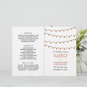 Éclairage à cordes moderne, programme de mariage r
