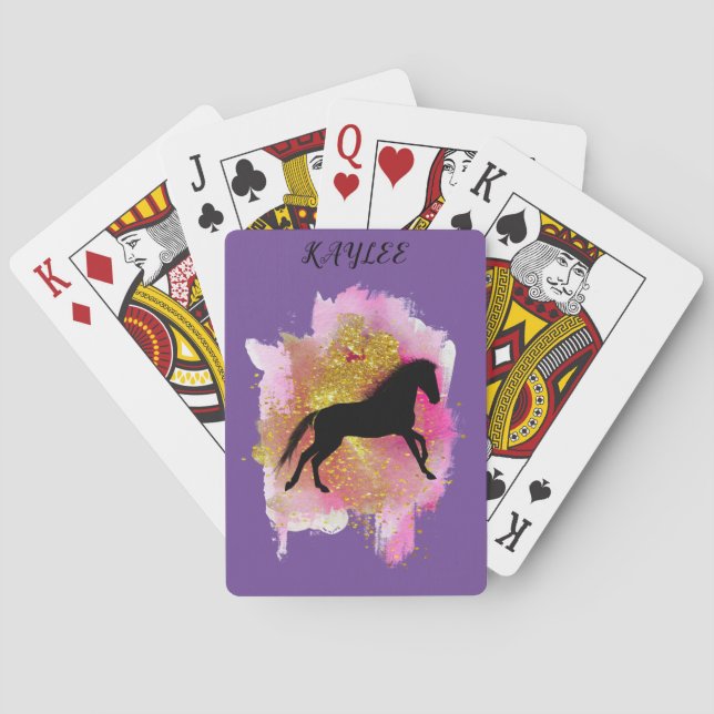 ÉCLAIRAGE DES CARTES DE JEU CHEVAUX PERSONNALISÉES (dos)