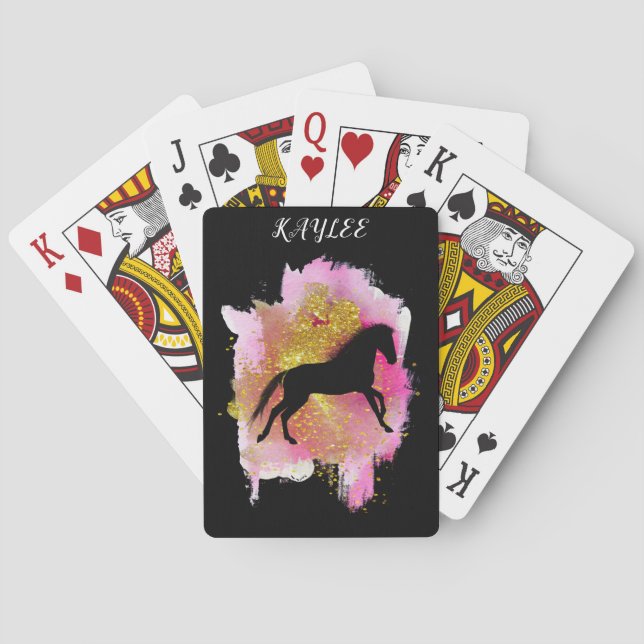 ÉCLAIRAGE DES CARTES DE JEU CHEVAUX PERSONNALISÉES (dos)