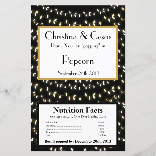 Éclairage d'été brillant à micro-ondes de Popcorn (Devant)