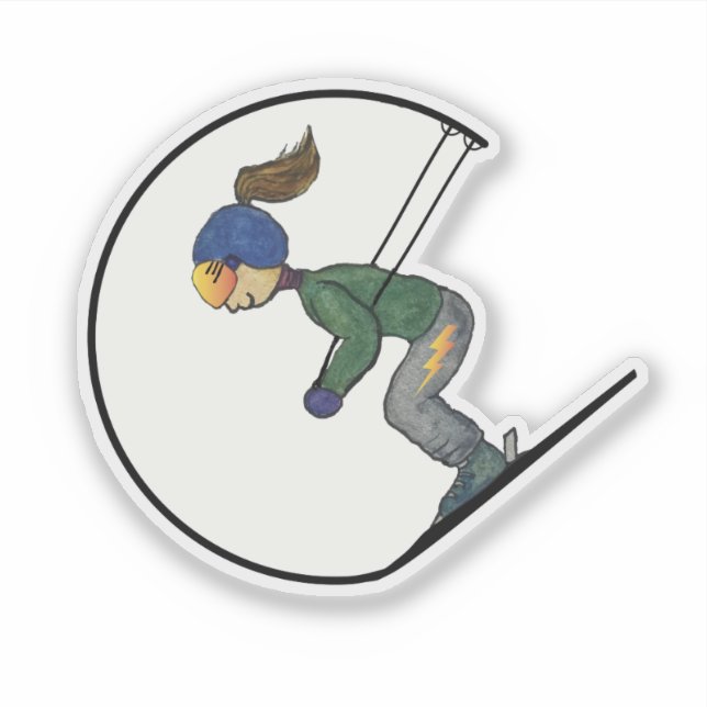 Éclairage Quad Skier - Sticker (Devant)