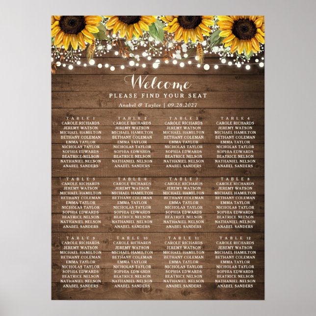 Éclairages tournesols en bois rustique tableau de  (Devant)