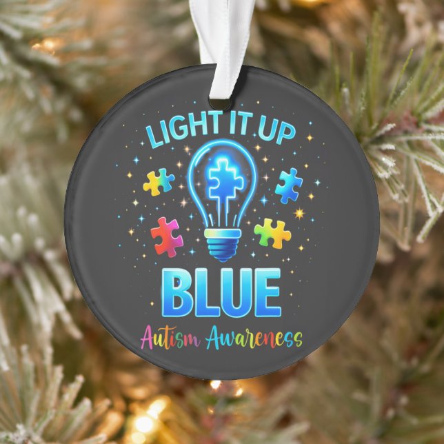 Éclairer en bleu pour la sensibilisation à l'autis (Arbre)